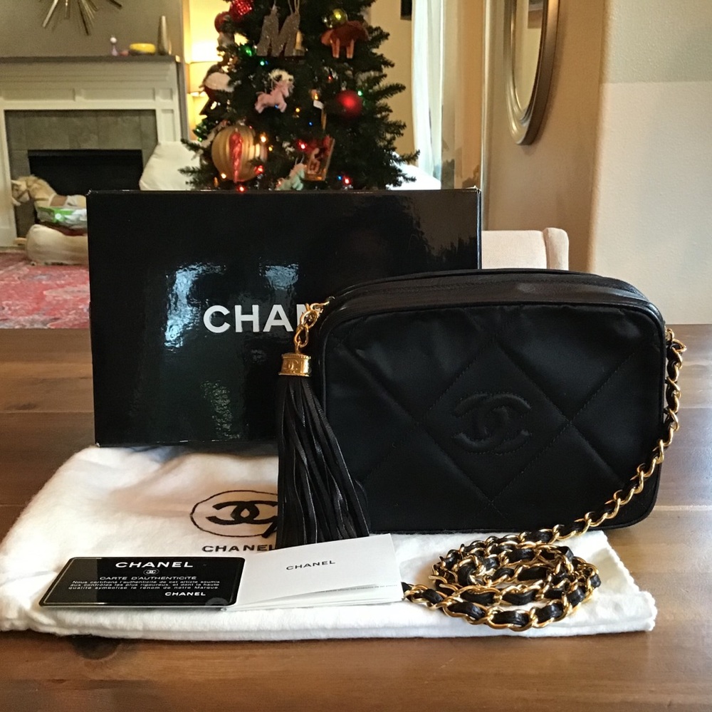 Like New Chanel Vintage Cc Tassel Small Camera Bag
